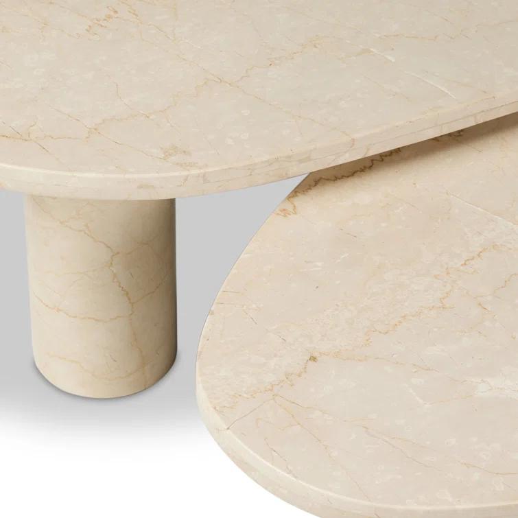 Mariano Nesting Coffee Table (Set of 2) - Cream Marble