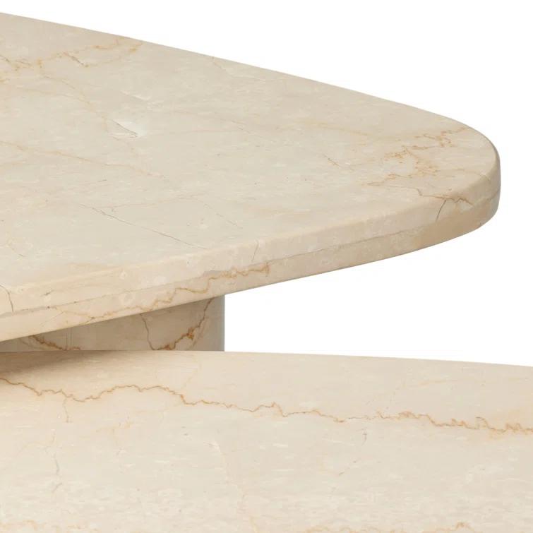 Mariano Nesting Coffee Table (Set of 2) - Cream Marble