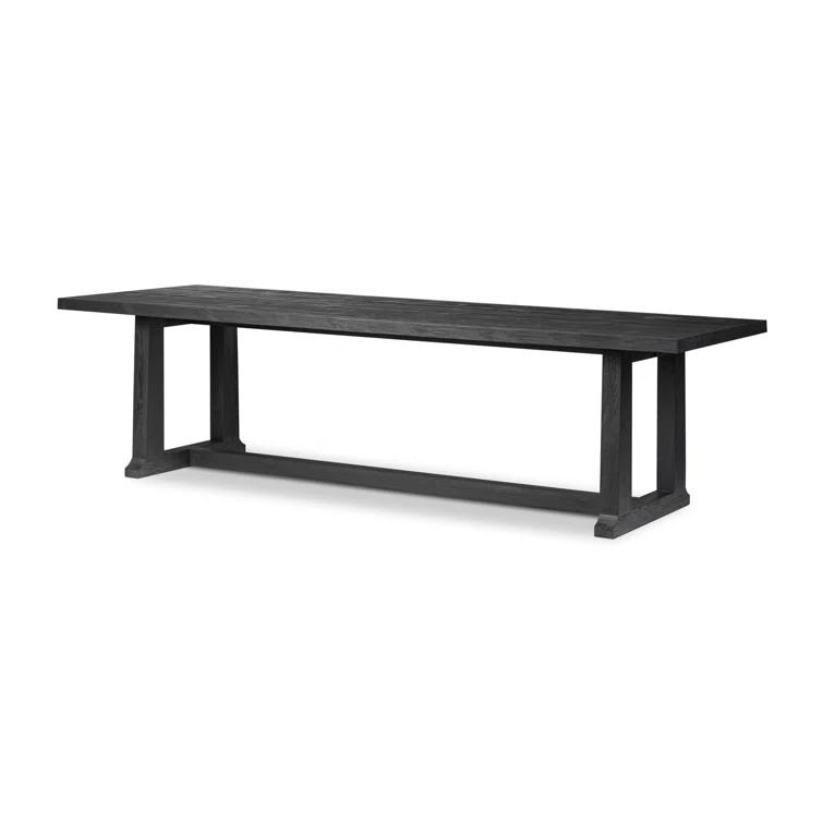 Otto Black Pine Extendable Rectangular Dining Table