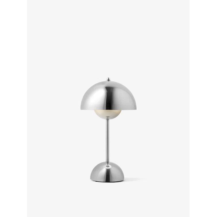 Chrome-Plated Cordless Adjustable Outdoor Table Lamp