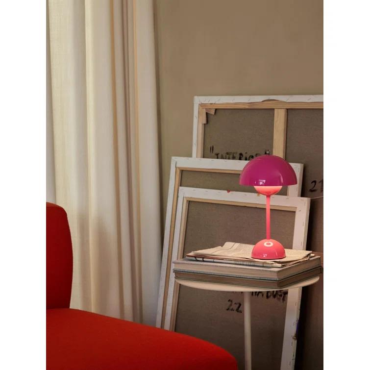 Tangy Pink Cordless Outdoor LED Table Lamp
