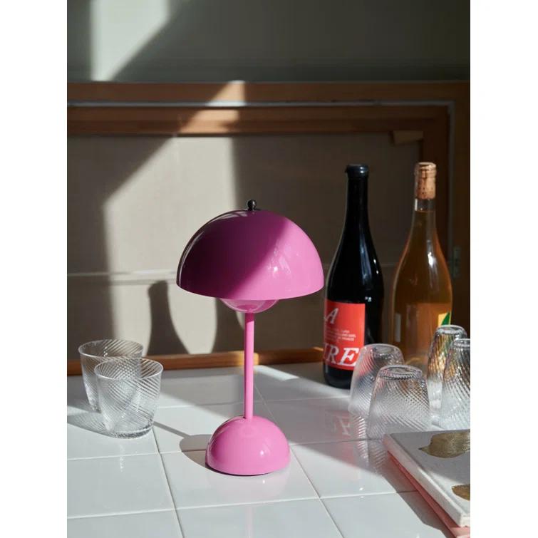Tangy Pink Cordless Outdoor LED Table Lamp
