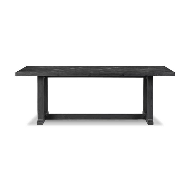 Otto Black Pine Extendable Rectangular Dining Table