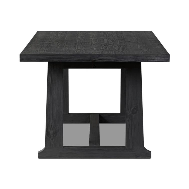 Otto Black Pine Extendable Rectangular Dining Table