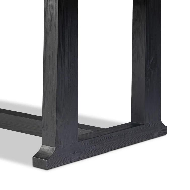 Otto Black Pine Extendable Rectangular Dining Table