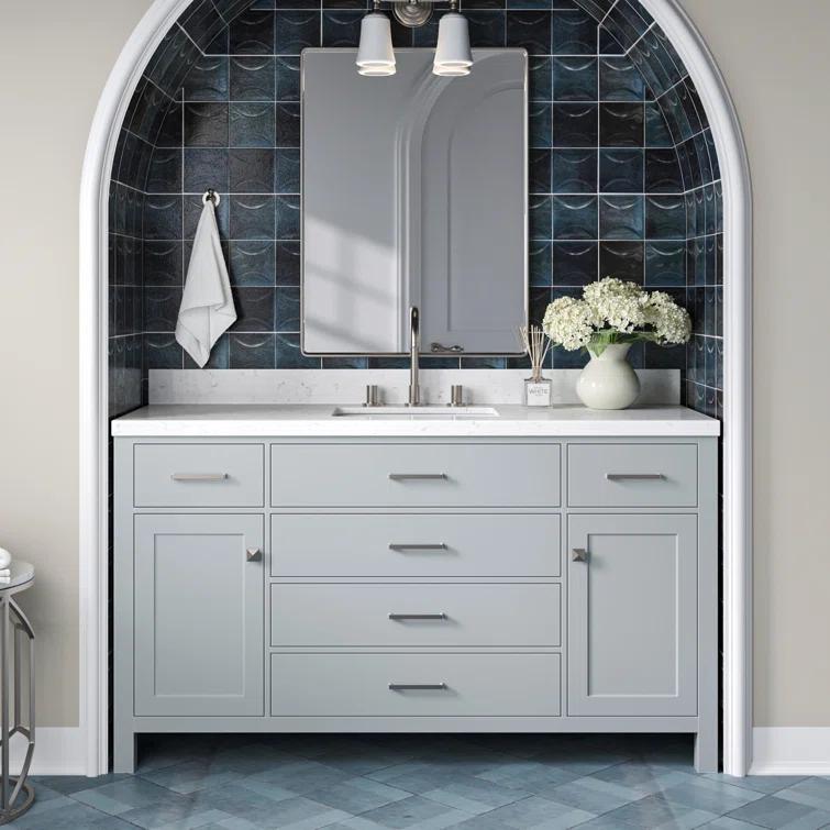 Ariel H060scqrvo Bristol 60" Free Standing Single Basin Vanity Set - Grey