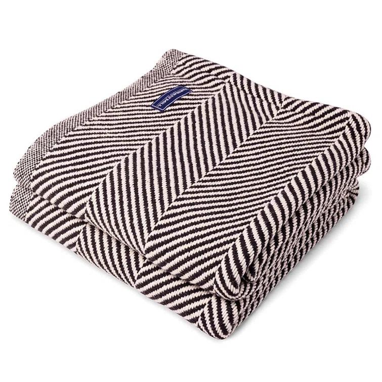 Faribault Mill Coastal Monhegan Cotton Throw Without Fringe