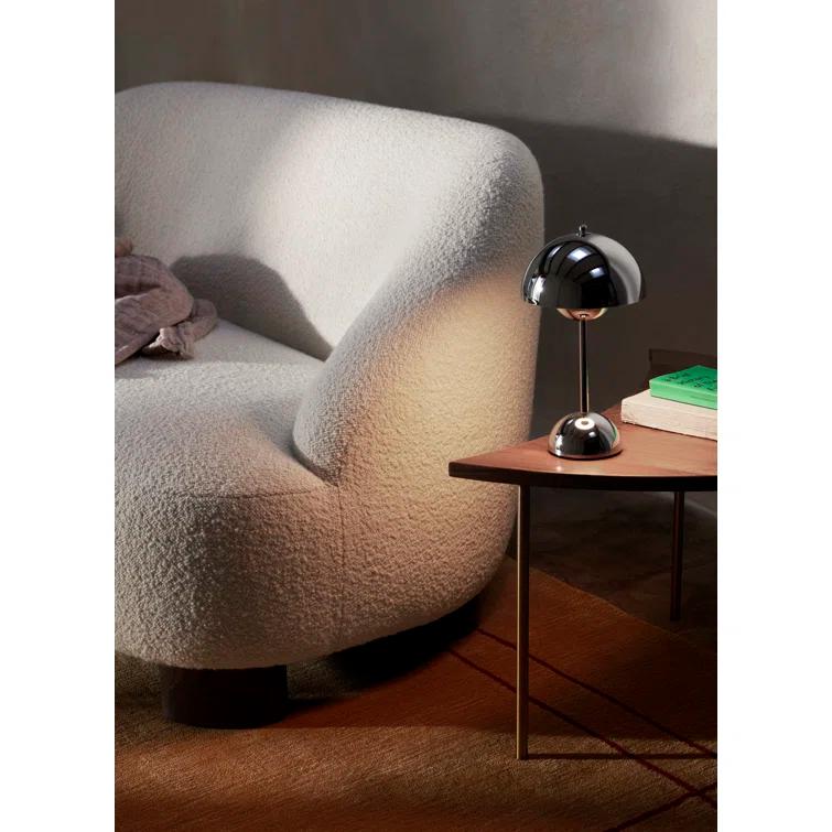 Chrome-Plated Cordless Adjustable Outdoor Table Lamp