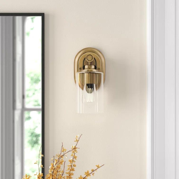 April Single Transparent Dimmable Bath Sconce
