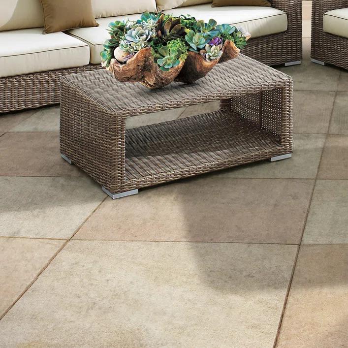 Coronado Casual Sophisticated Driftwood Resin Wicker Coffee Table