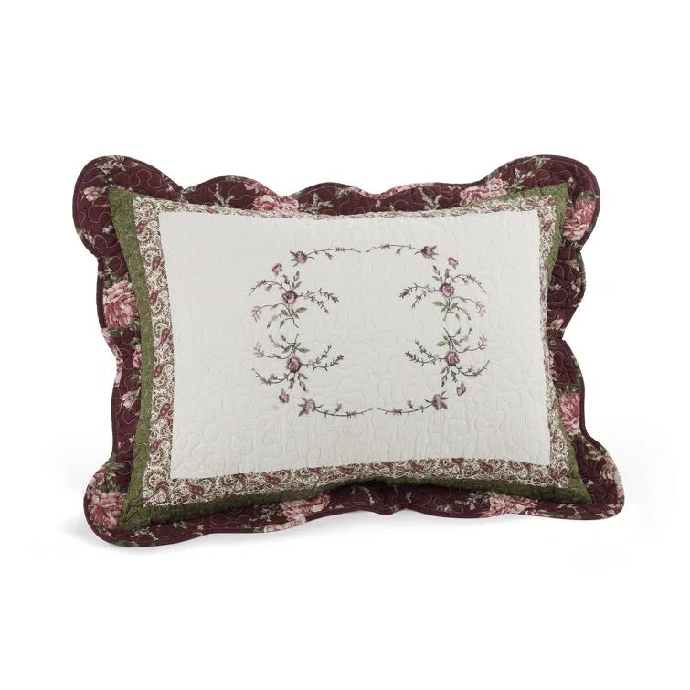 Modern Heirloom Brooke Embroidered Floral Single Pillow Sham