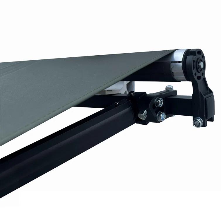 ALEKO Motorized Retractable Outdoor Awning with White Frame