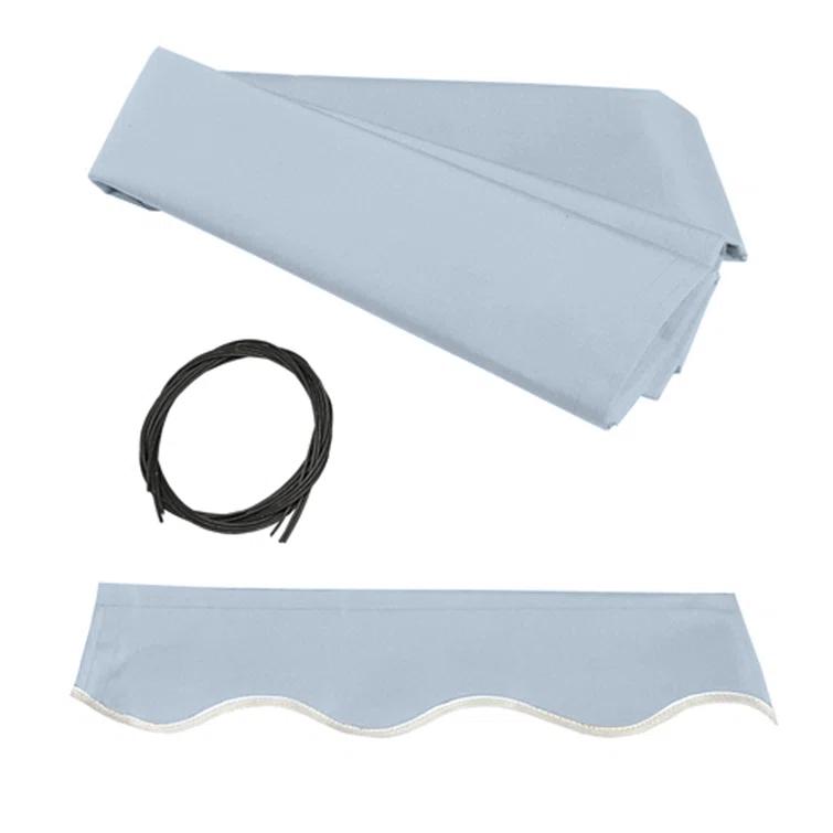 Motorized Retractable White Frame Patio Awning