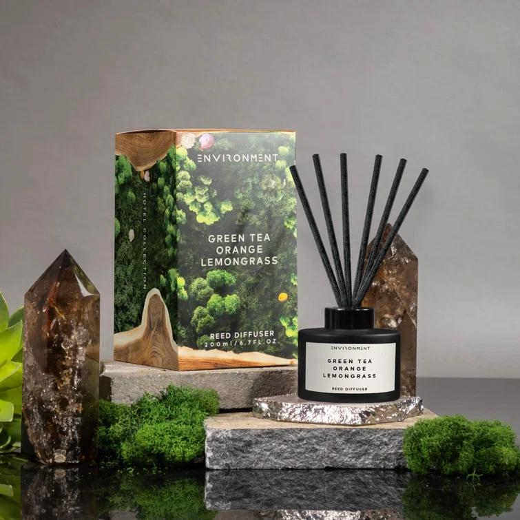 ENVIRONMENT 200mL Reed Diffuser Inspired by Delano Beach Club Hotel® - Green Tea | Orange | Lemongrass