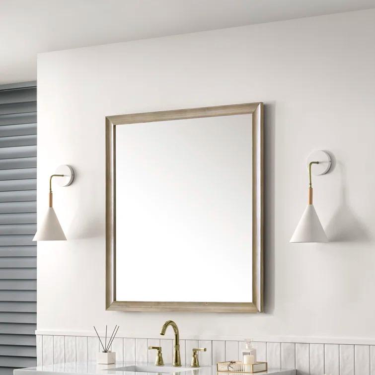 Glenbrooke Solid Wood Flat Wall Mirror