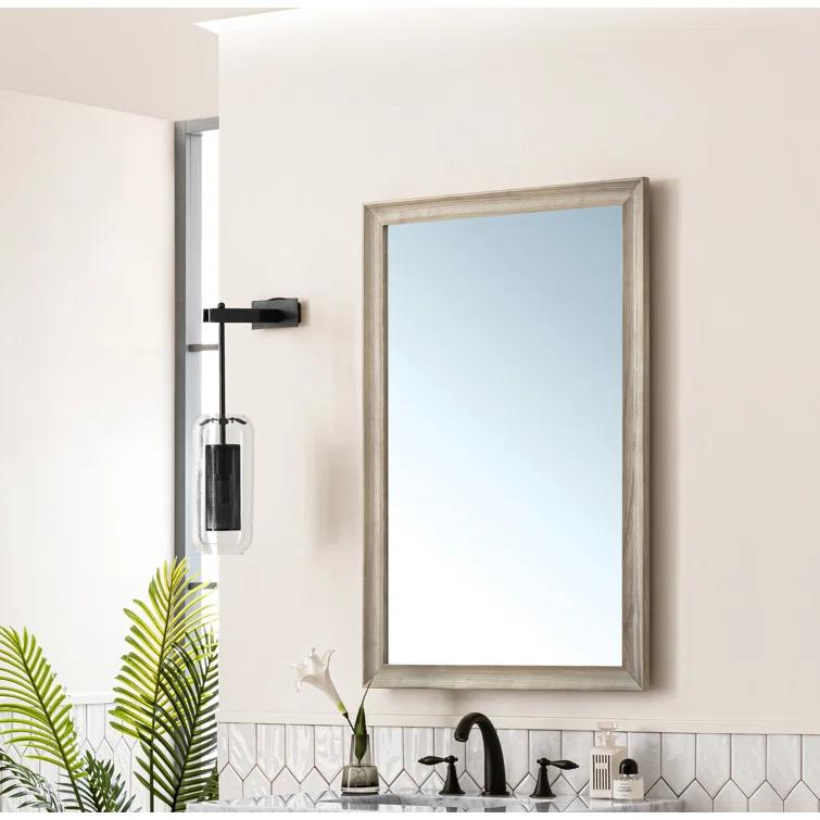 Glenbrooke Solid Wood Flat Wall Mirror