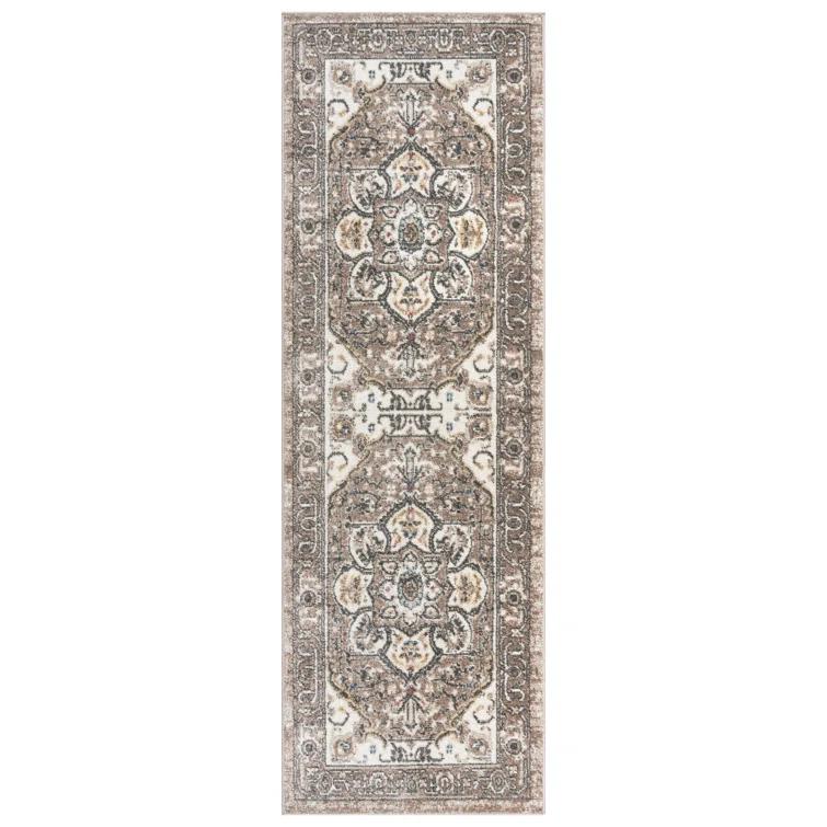 Heirloom Wynn Traditional Moroccan Brown Beige Polypropylene Area Rug