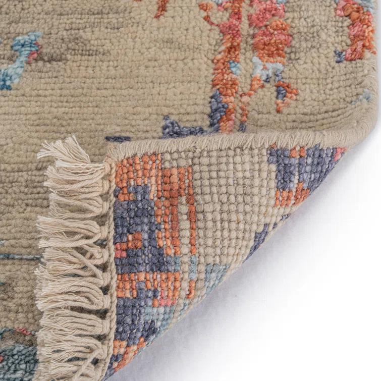 Hand-Knotted Multi-Color Wool and Viscose 10' x 13' Area Rug