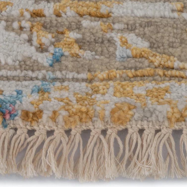 Hand-Knotted Multi-Color Wool and Viscose 10' x 13' Area Rug