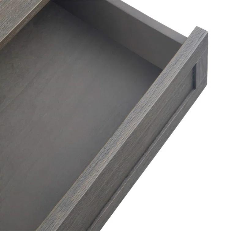 Simpli Home Monroe 38"W Solid Acacia Rustic Square Coffee Table with Large Drawer and Open Shelf