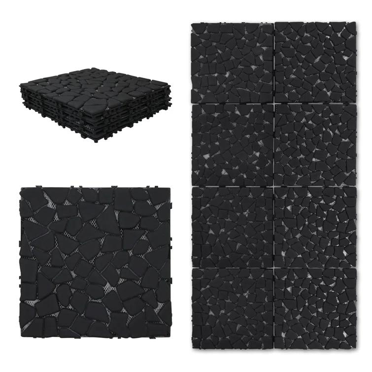 12'' L x 12'' W Stone Interlocking Deck Tile