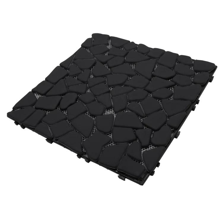 12'' L x 12'' W Stone Interlocking Deck Tile