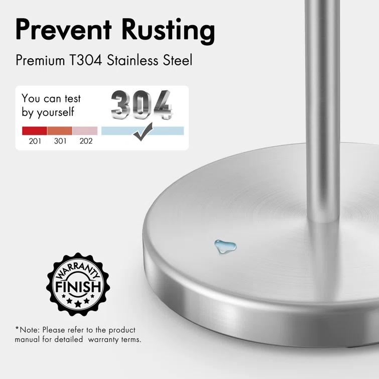 KES Freestanding Toilet Paper Holder with Weighted Base 26" H SUS304 Stainless Steel