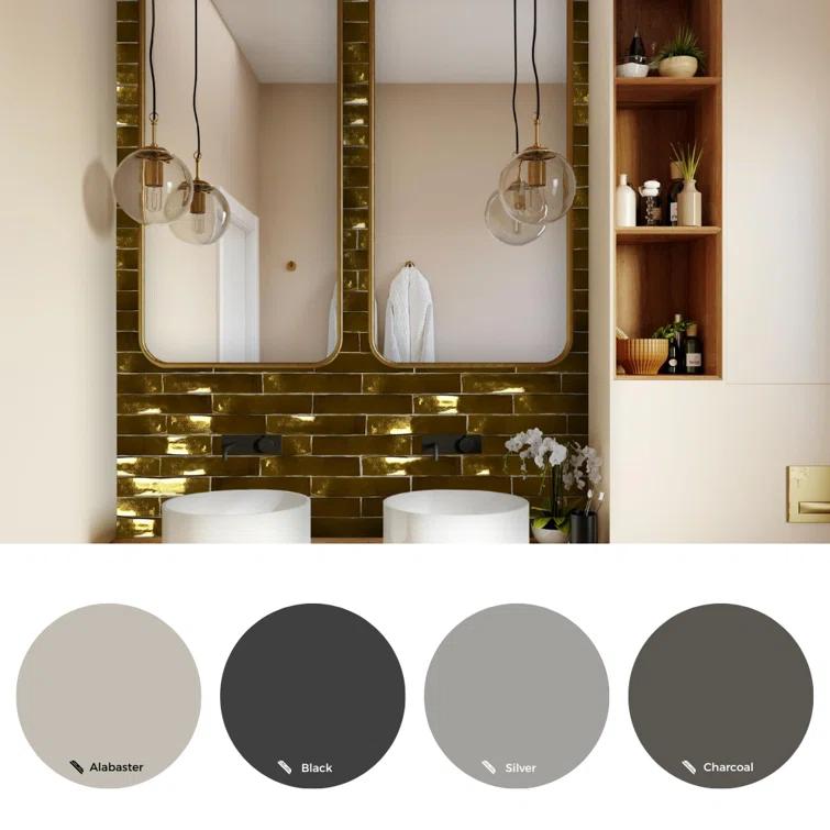 The Tile Life Midas 2" x 10" Ceramic Brick Look Subway Wall Use Tile