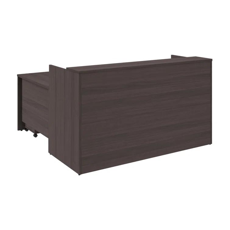 Arrive 72W x 72D Reception L Desk with 3 Drawer Mobile Pedestal