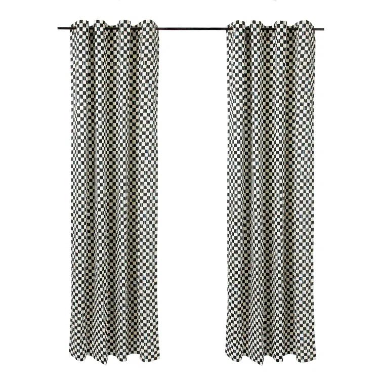 Courtly Check® Grommet Top Curtain Panel