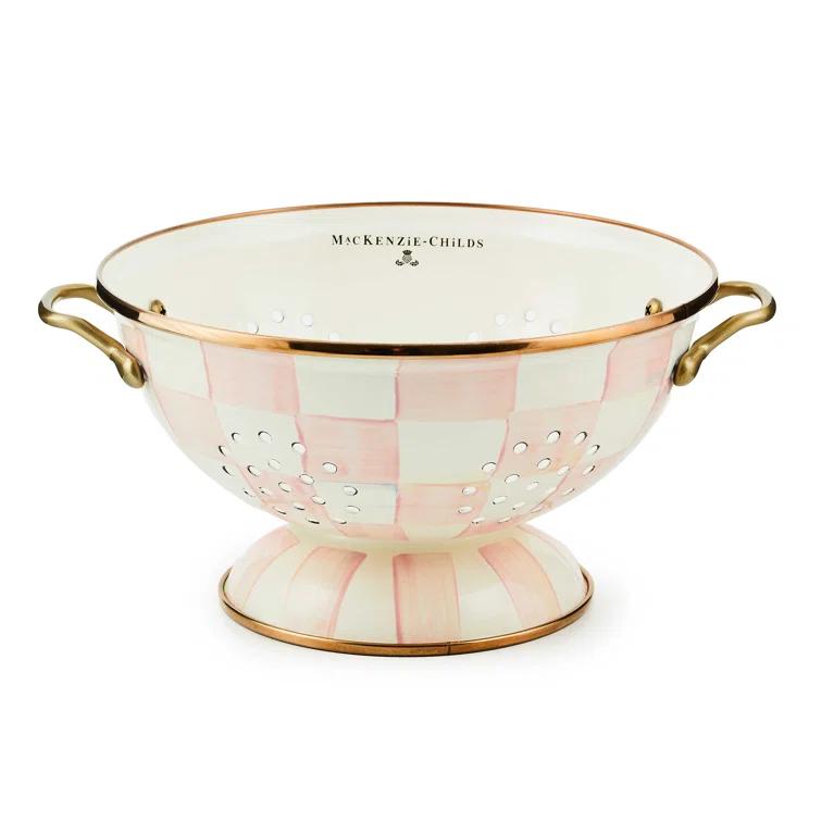 MacKenzie-Childs Rosy Check Colander