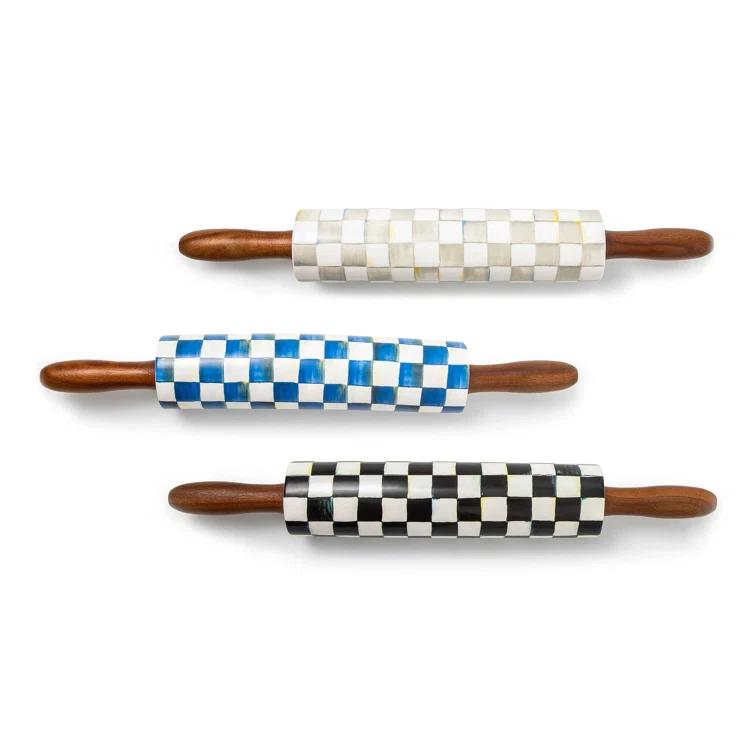 MacKenzie-Childs Sterling Check® Rolling Pin