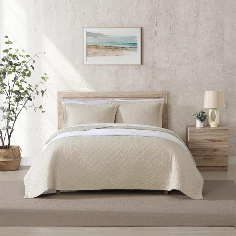 Dune Twin Cotton Reversible Quilt Set with Shams