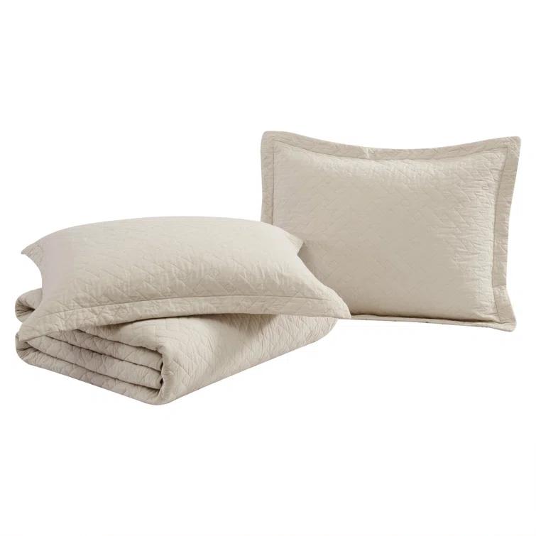 Dune Twin Cotton Reversible Quilt Set with Shams