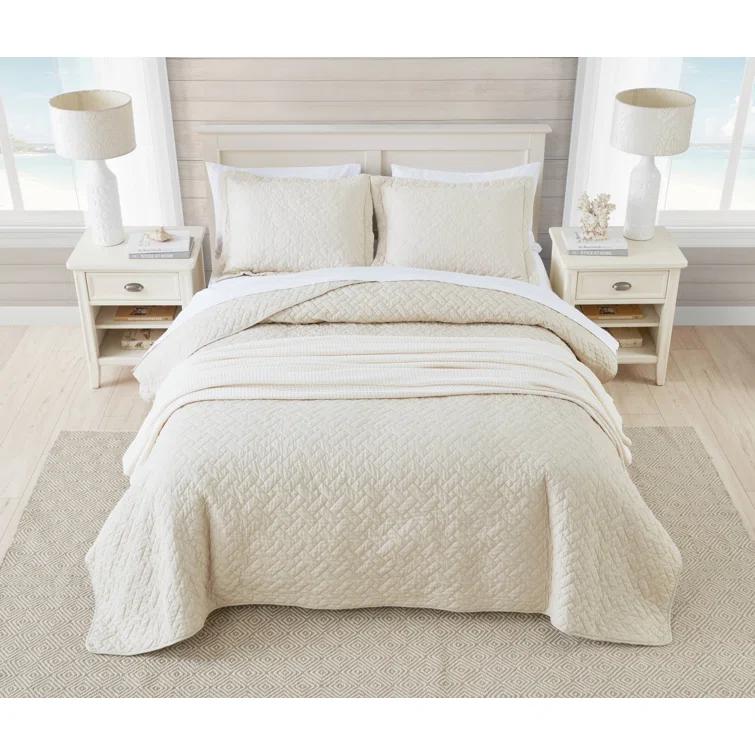 Dune Twin Cotton Reversible Quilt Set with Shams