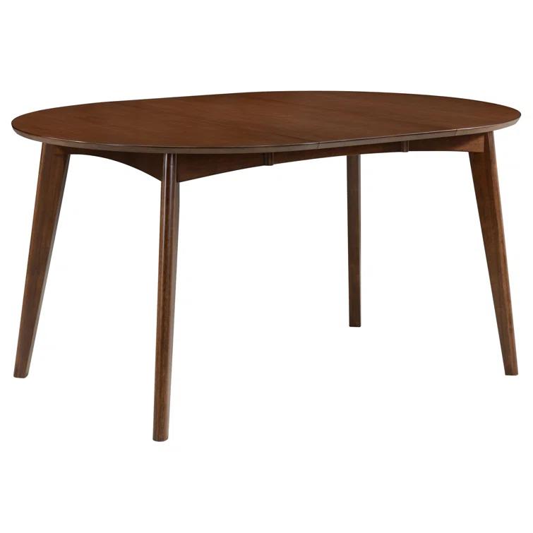 Coaster Furniture Jedda Oval 60-inch Extension Leaf Dining Table Dark Walnut | Wayfair