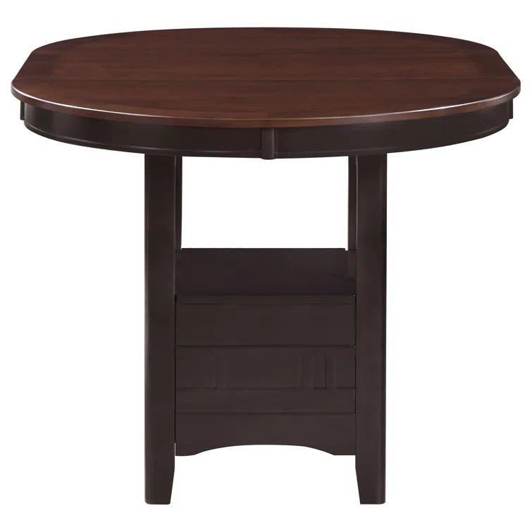Damian 5-Piece Counter Height Dining Room Set Light Chestnut And Espresso