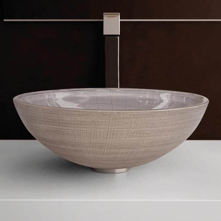 Maestro Bath Atelier 17.4'' Glass Circular Bathroom Sink