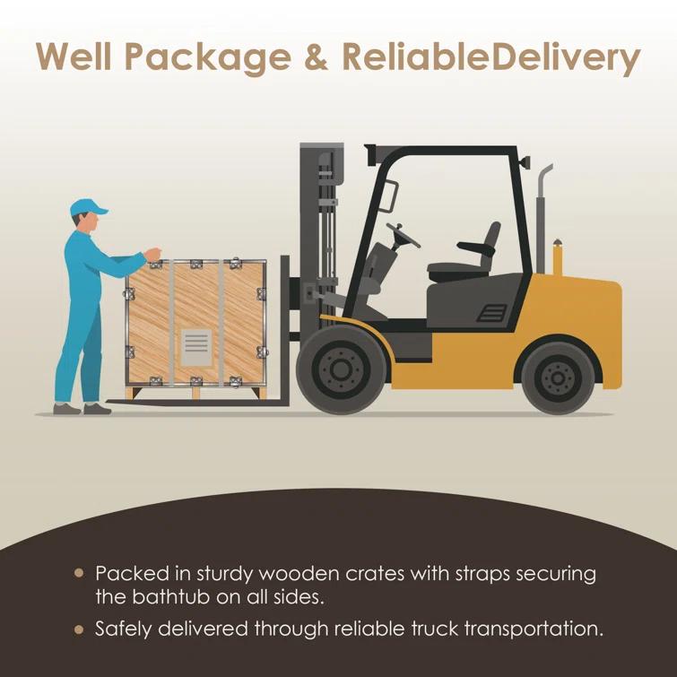 Giotto 59.1" x 30.7" Freestanding Soaking Stone Rein Bathtub