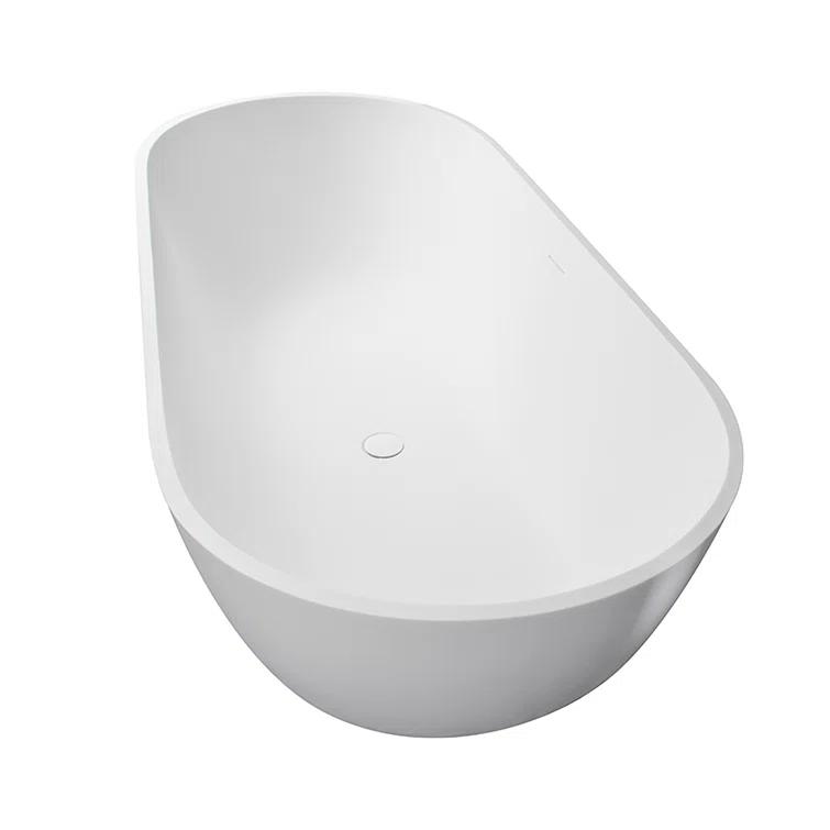 Ryder 68.9'' x 29.5'' Freestanding Soaking Stone Rein Bathtub