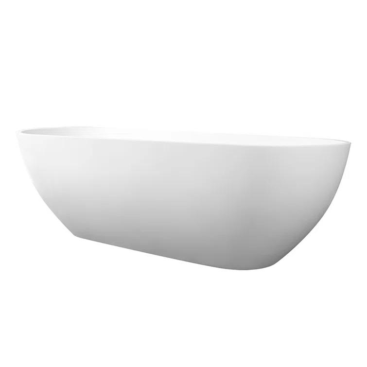 Ryder 68.9'' x 29.5'' Freestanding Soaking Stone Rein Bathtub