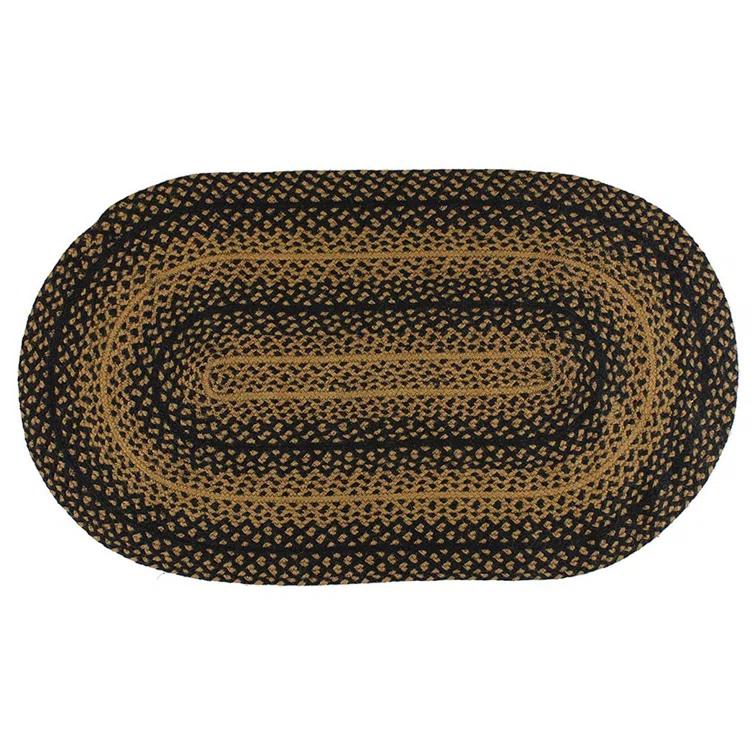 IHF Home Decor Ebony Black/Grey Area Rug