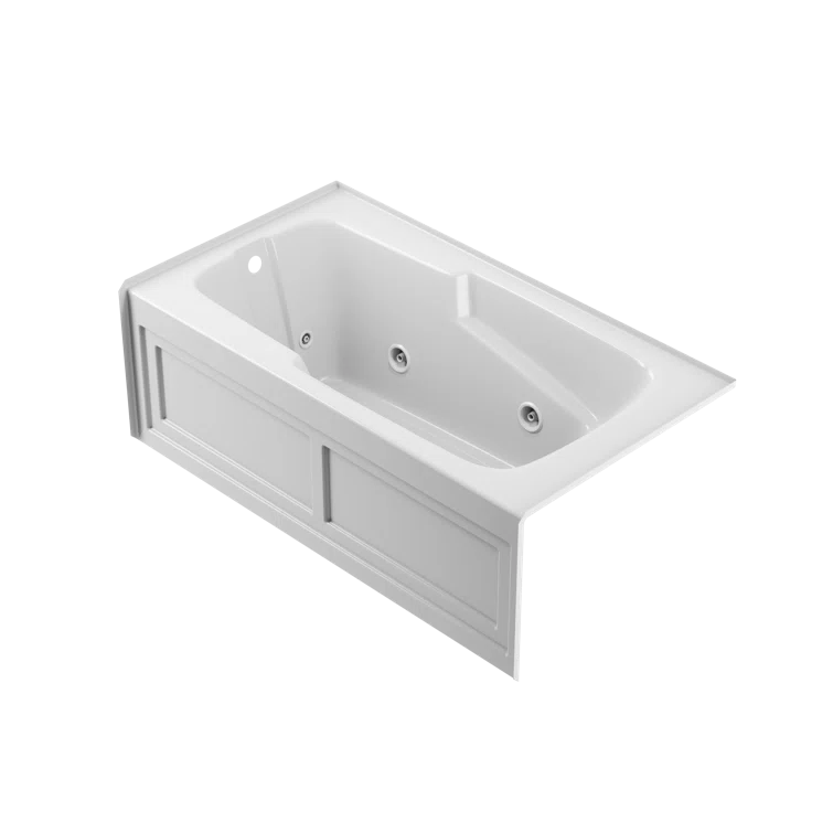 Cetra® 60" x 32" Alcove Whirlpool Acrylic Bathtub