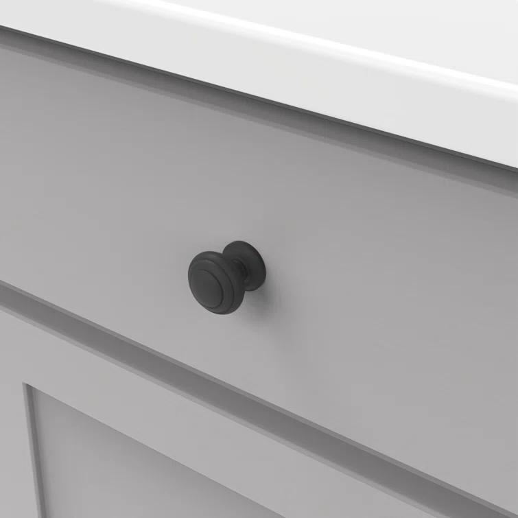 Zephyr Collection Knob 1-1/4 Inch Diameter Matte Black Finish