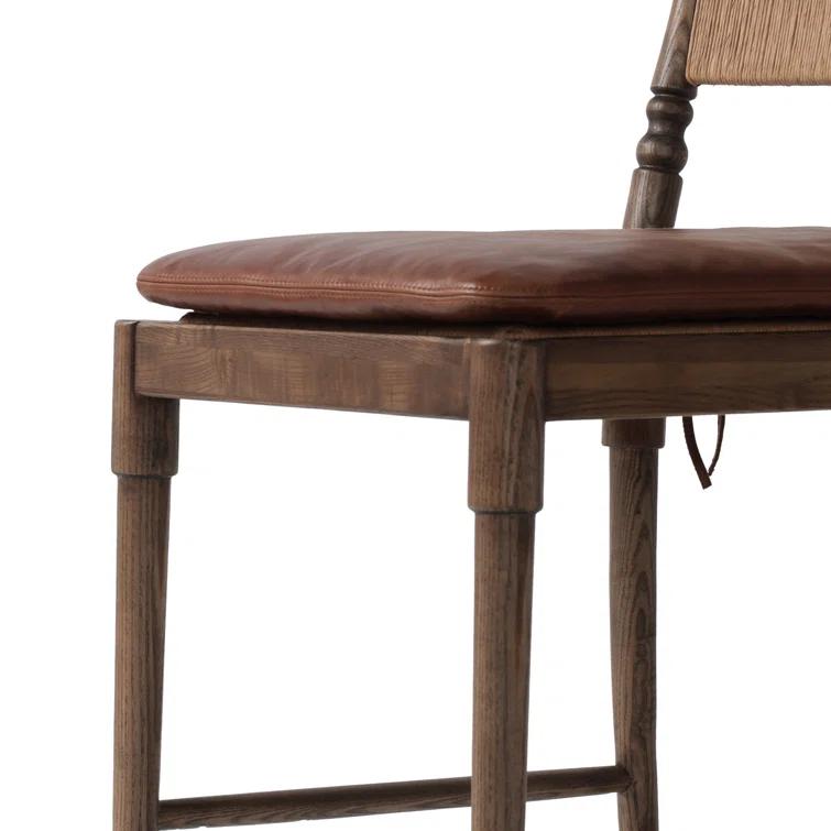 Fayth Bar and Counter Stool by Amber Lewis x Four Hands - Mahogany Leather / Counter