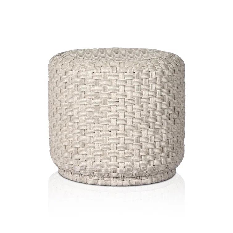 Venetia Indoor / Outdoor Round Side Table by Amber Lewis x Four Hands - Vintage White