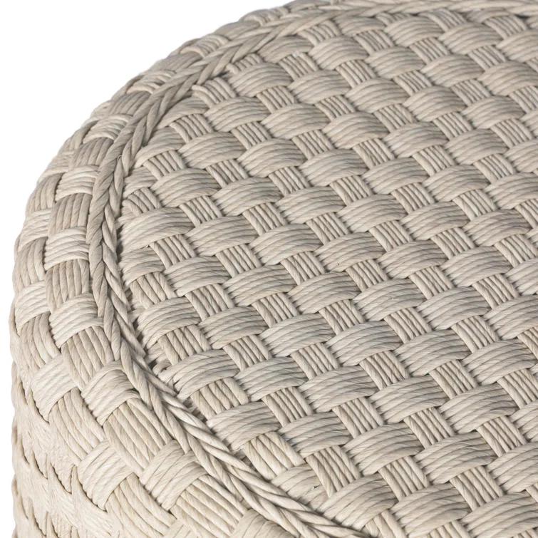 Venetia Indoor / Outdoor Round Side Table by Amber Lewis x Four Hands - Vintage White