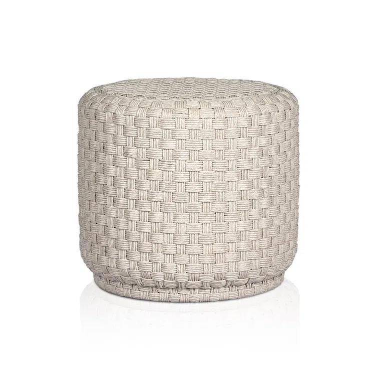 Venetia Indoor / Outdoor Round Side Table by Amber Lewis x Four Hands - Vintage White