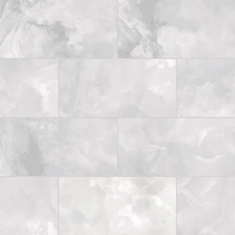 Bedrosians Gemma 12" x 24" Porcelain Marble Look Wall & Floor Tile