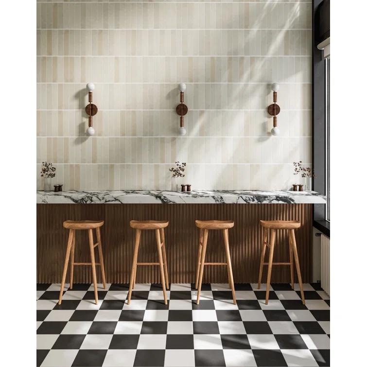 Celine 2.5" x 12" Porcelain Mosaic Sheet Wall & Floor Tile